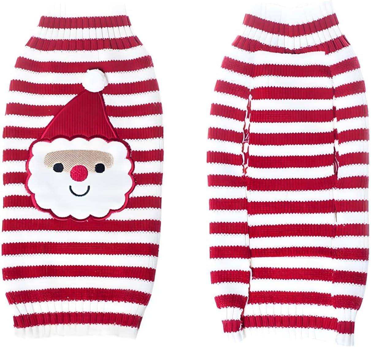Santa Claus Sweater (Large) Acrylic Christmas Pet Apparel for Small to Medium Dogs and Cats - Adjustable, Easy to Clean, Thematic