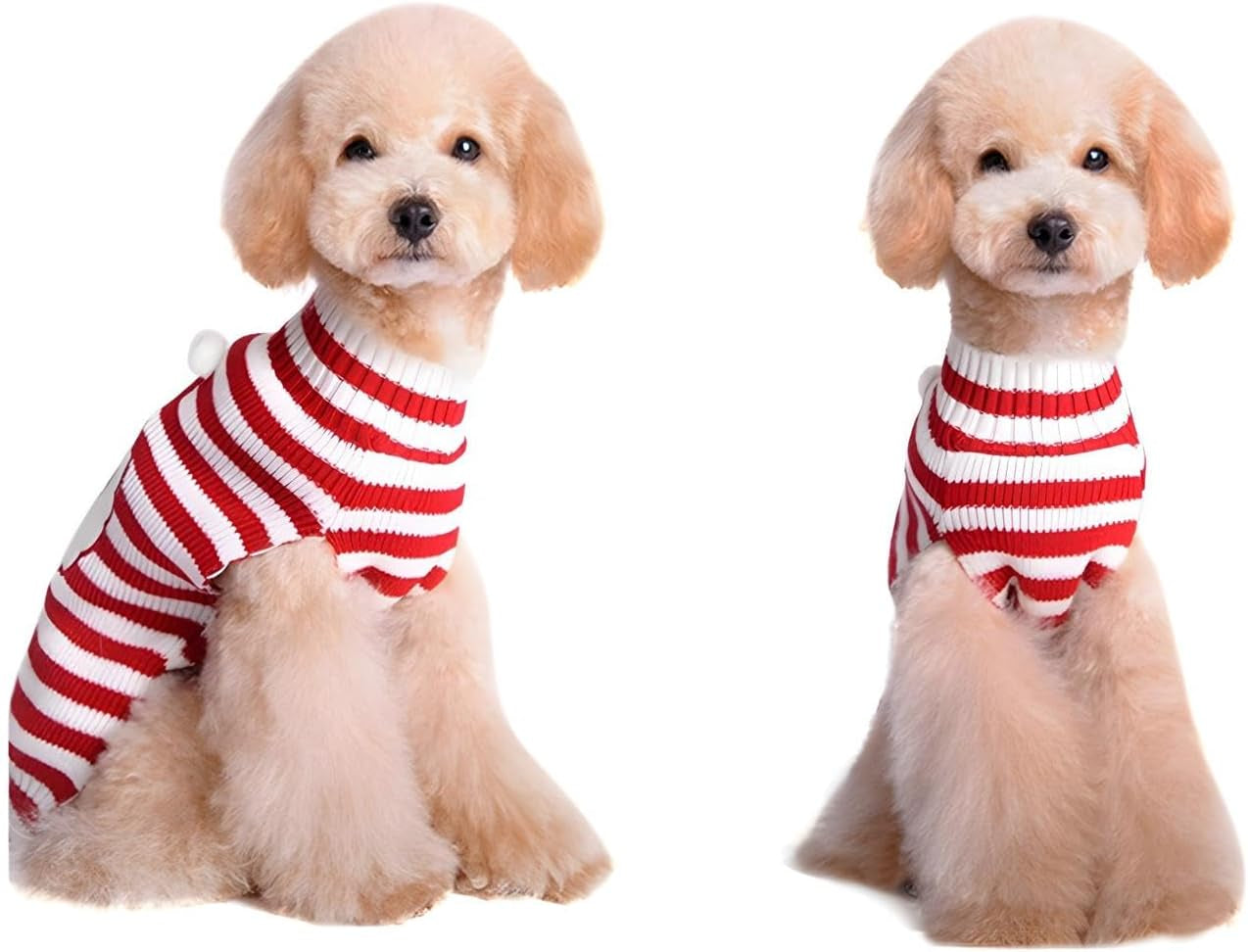 Santa Claus Sweater (Large) Acrylic Christmas Pet Apparel for Small to Medium Dogs and Cats - Adjustable, Easy to Clean, Thematic