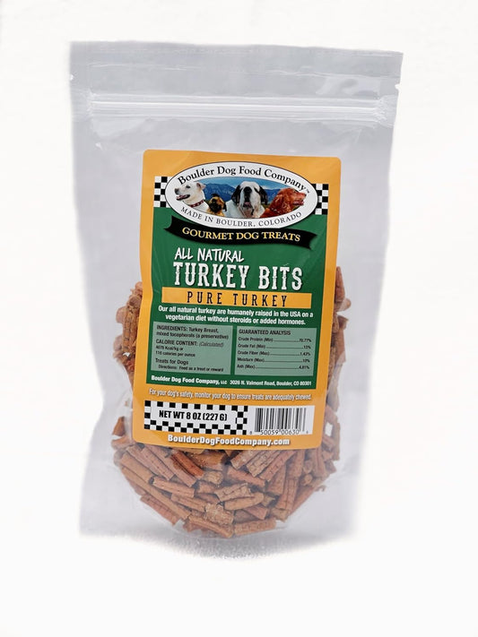 All Natural Bits Dog Treats, 8 Ounces (Turkey Bits)