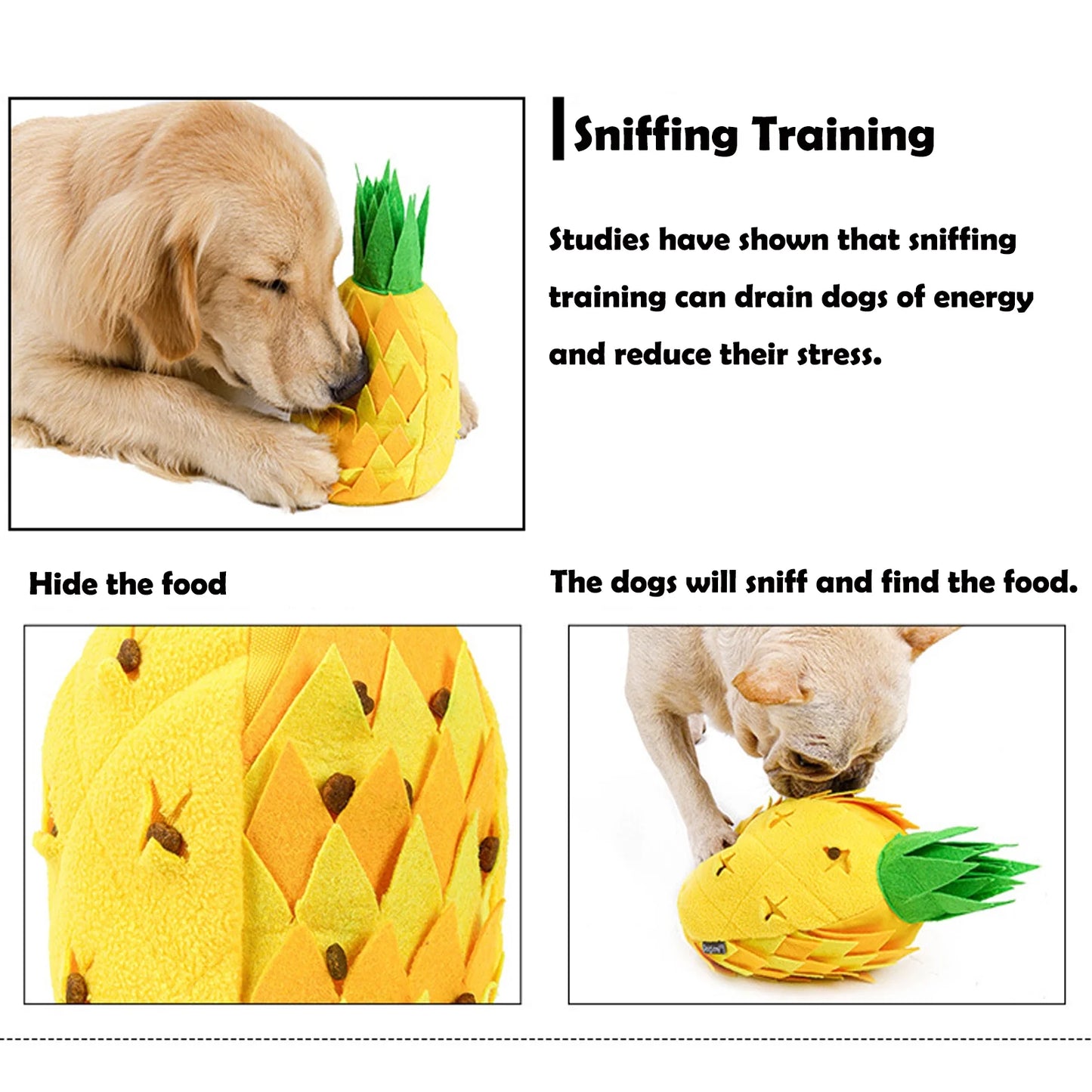 Dog Squeaky Toy, Interactive Dog Toy, Dog Puzzle Toy for Smelling Feeding Training, Dog Plush Toy for Small Medium and Large Dogs