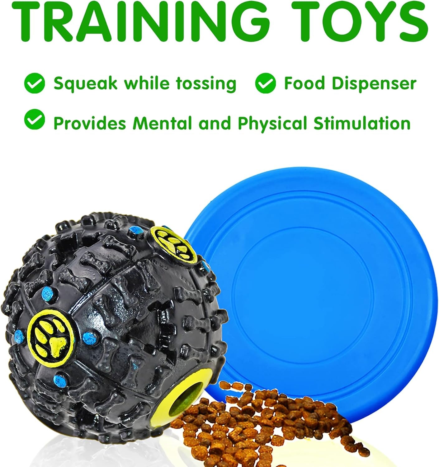 Dog Chew Toys for Puppies Teething, 14 Pack Puppy Chew Toys Tug of War Dog Toy Bundle Chew Ball Dog Squeaky Toys Iq Treat Ball Rubber Bone Puppy Teething Chew Toys Small Dog Puppy Toys