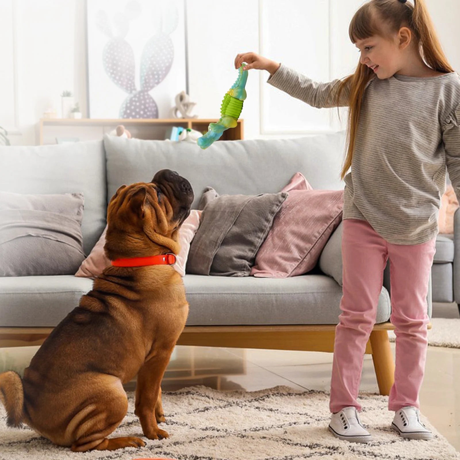 Tough Dog Toys,Dog Toys for Aggressive Chewers,Indestructible Dog Toys for Large Breed,Durable Dog Toys for Large Dogs,Bacon Flavor,Green