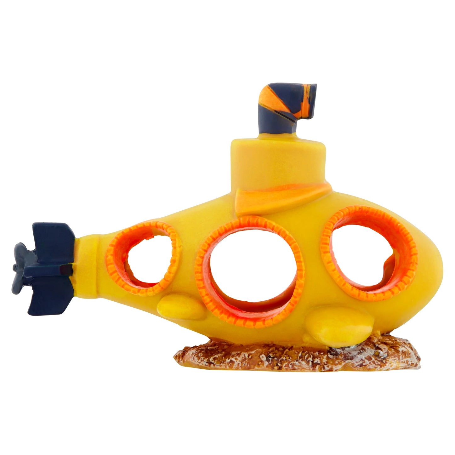 Yellow Submarine Glow in the Dark Polyresin Aquarium Ornament