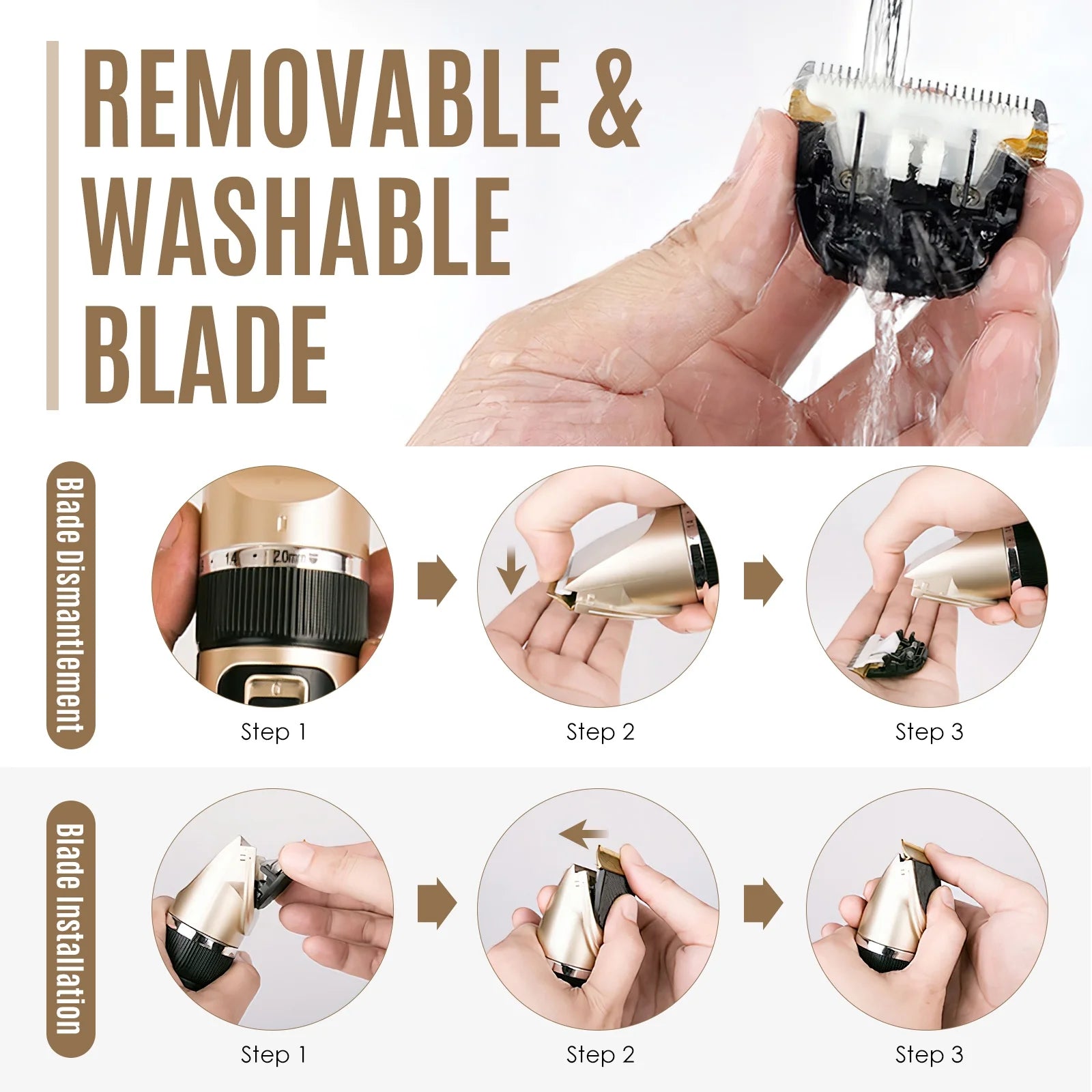 Cordless Dog Grooming Kit, Dog Clippers, Professional Quiet Electric Pets Hair Trimmers