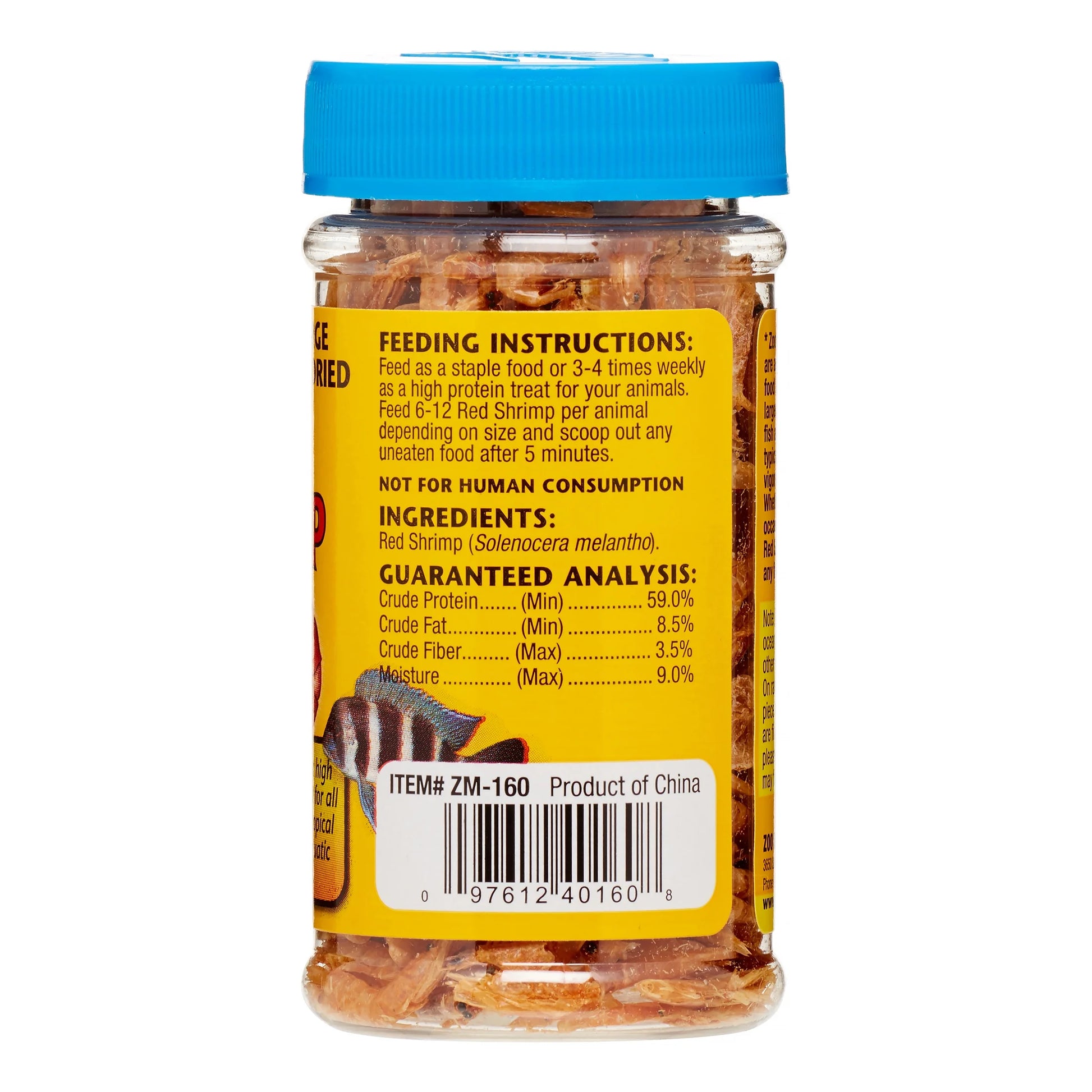 Large Sun-Dried Red Shrimp Fish & Aquatic Pet Food, 0.5 Oz