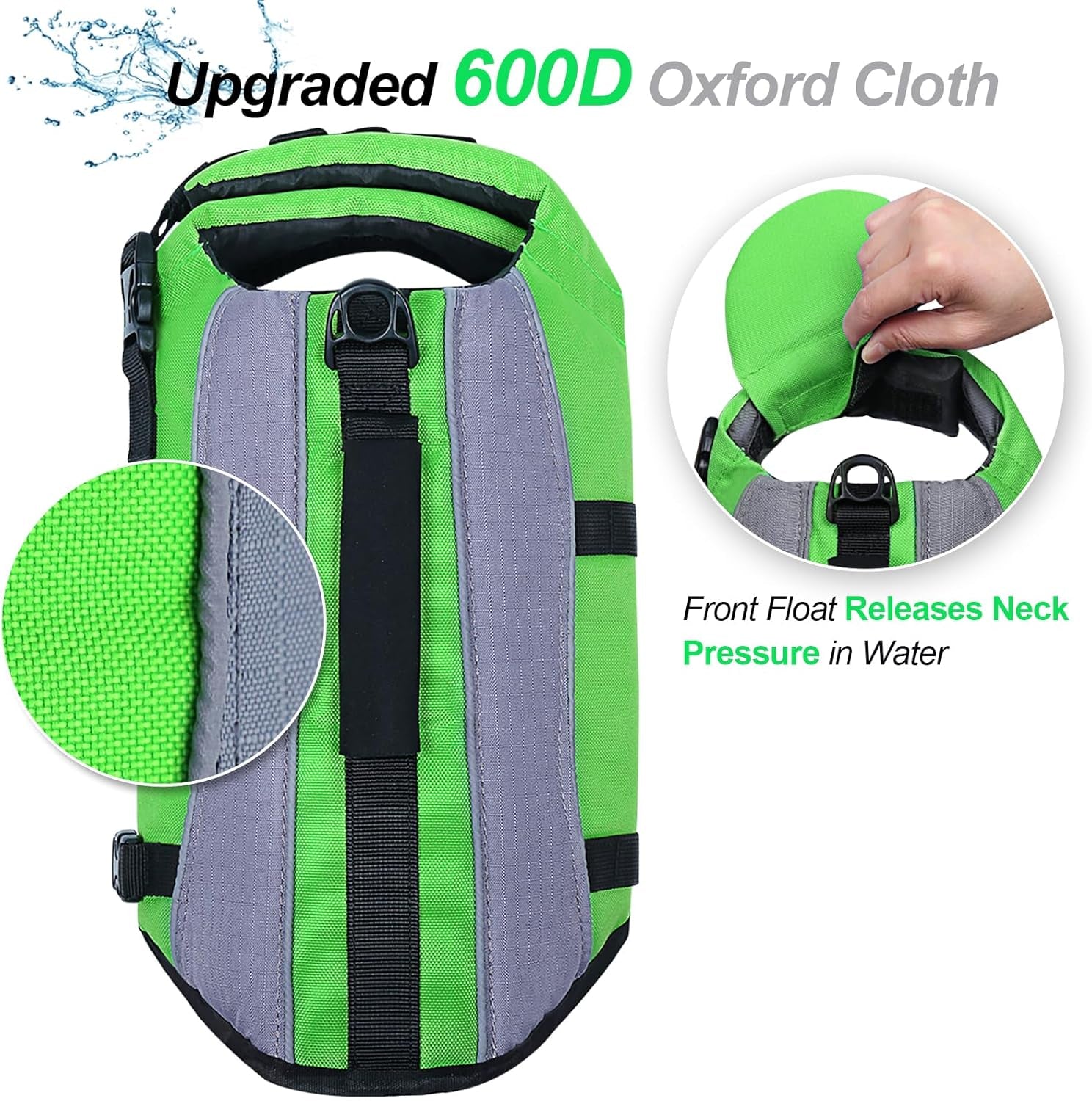 Front Float Dog Life Vest, Dog Life Jacket for Swimming & Boating, Swimming Vest with Chin Float & Handle, Ripstop & Buoyancy for Puppy Doggy, S, Pink