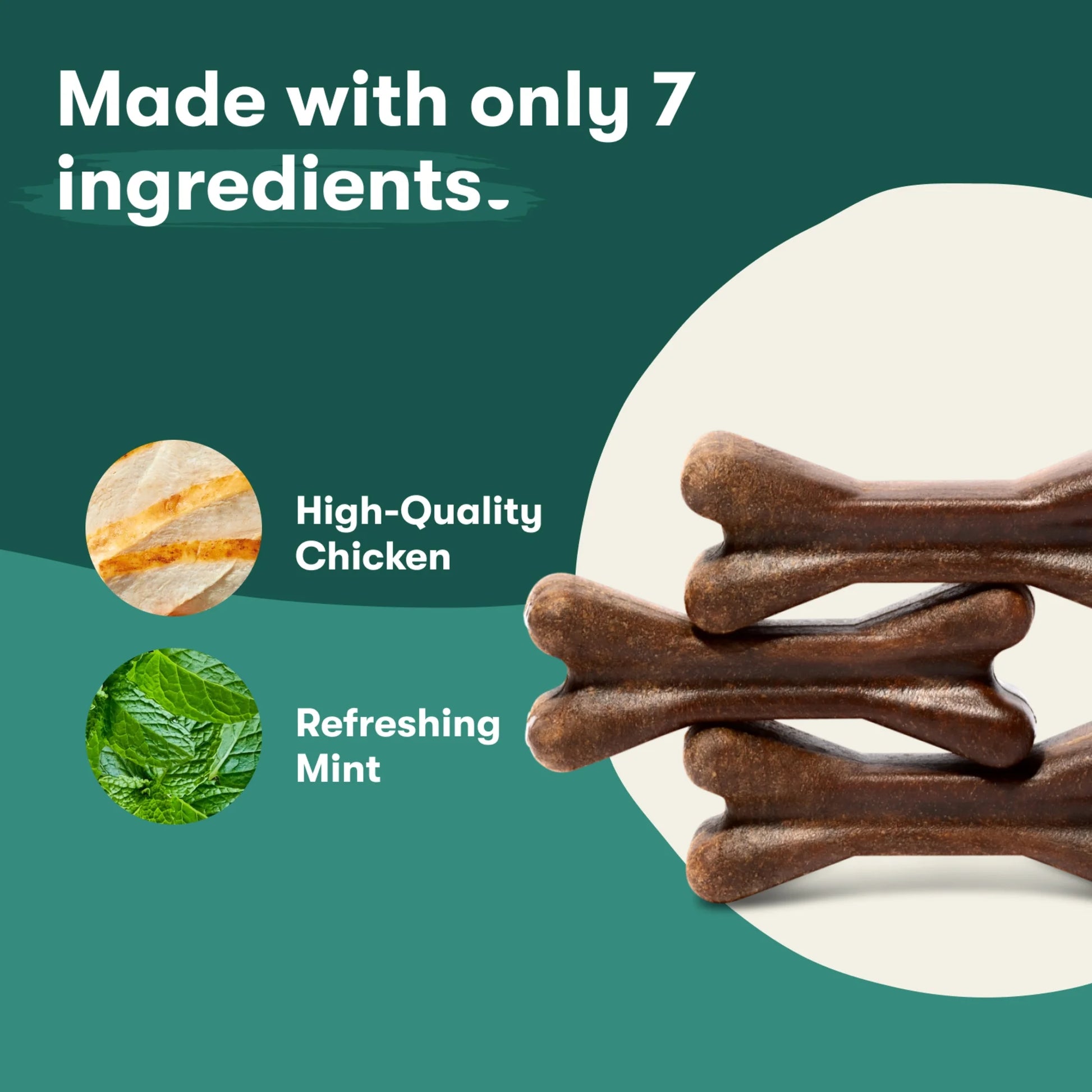 Chicken Flavor Dental Treats for Small Dogs, 8.8 Oz Bag, 13 Treats