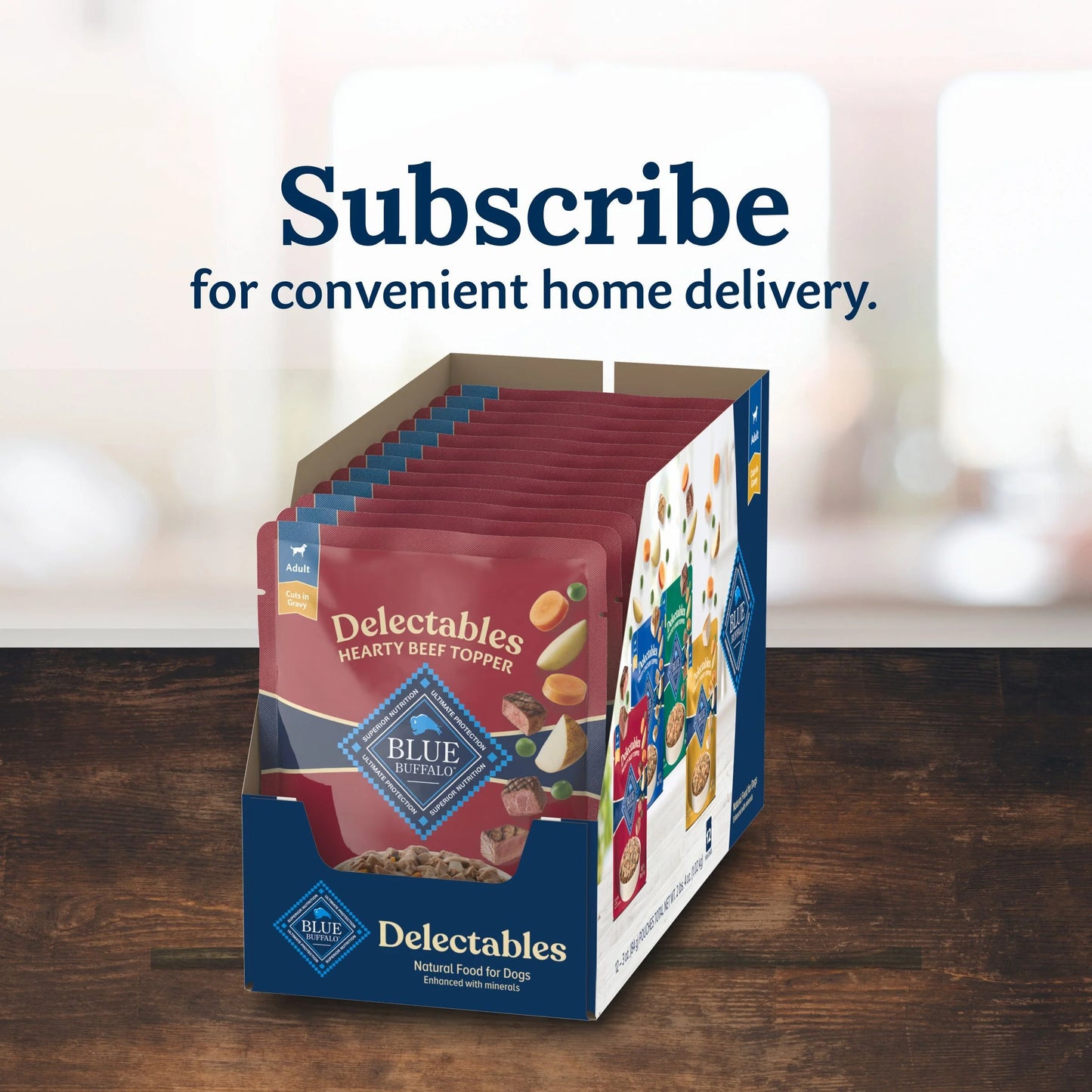 Delectables Natural Wet Dog Food Toppers, Hearty Beef, 3-Oz Pouch