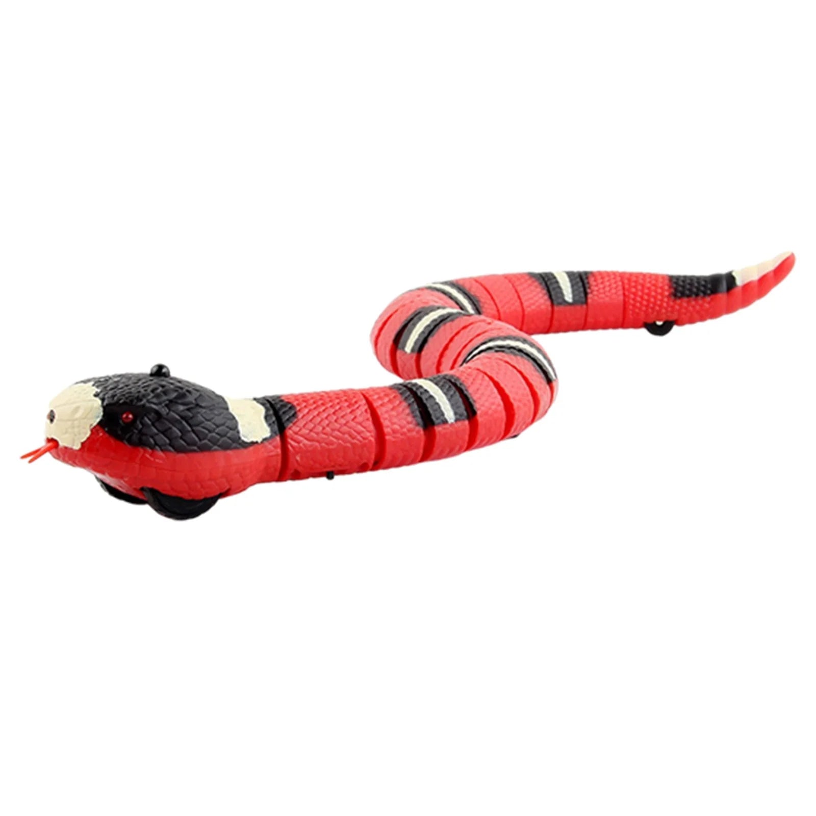 Smart Sensing Realistic Snake Toy - Interactive Fake Snake for Kids, Cats & Dogs - USB Rechargeable Electric Simulation Snake for Halloween, Christmas Xmas Gift
