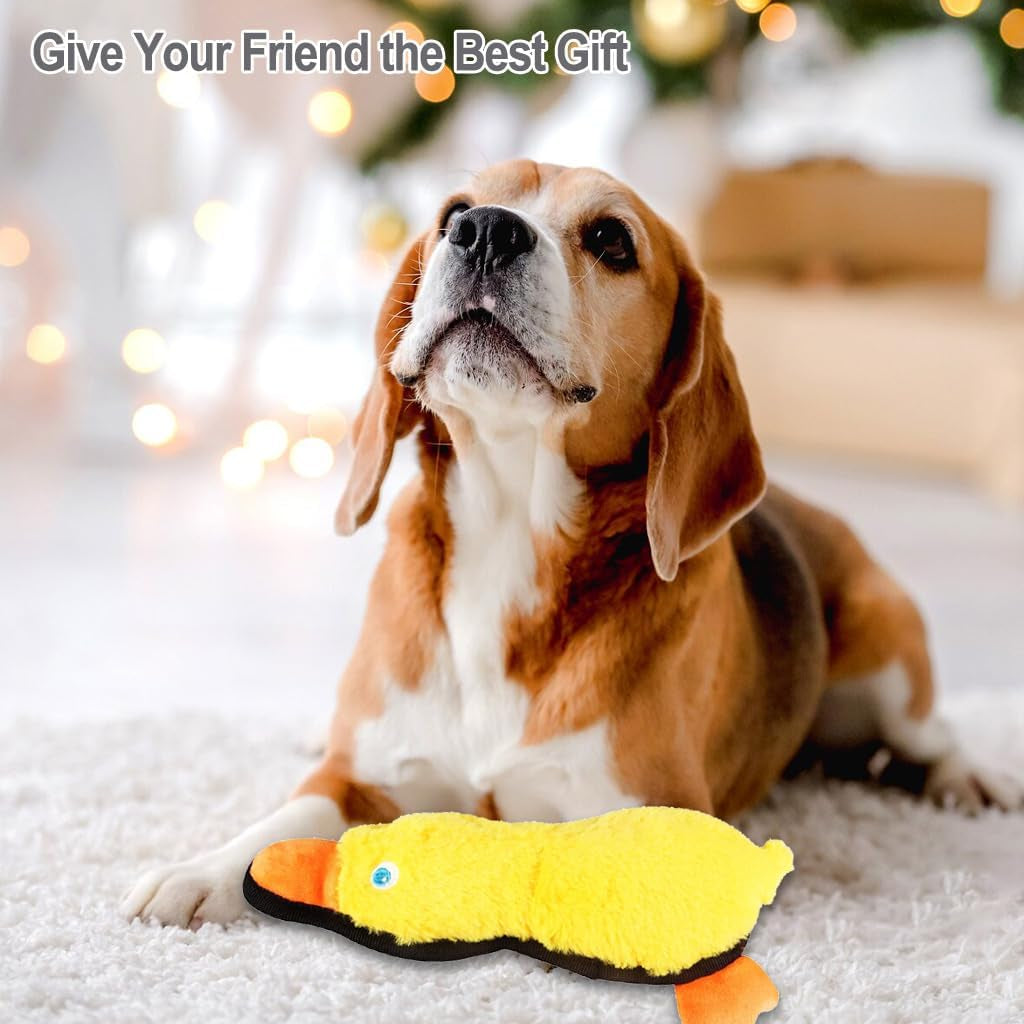 Dog Toy Squeaky Plush Chew Toys for Aggressive Chewers, Interactive Puppy Toys for Small, Medium, Large Dogs, Durable Stuffed Animal Toy with Mental Stimulation