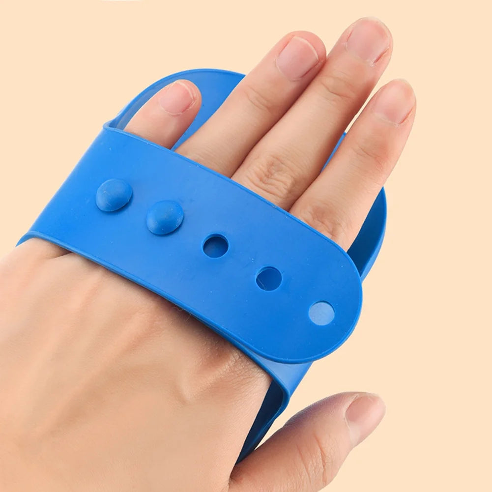 3Pack Pet Bath Brush, Dog Brush Cat Brush, Soft Brush Adjustable Width Size for Pet Shower/Grooming/Washing(Blue Green Yellow)