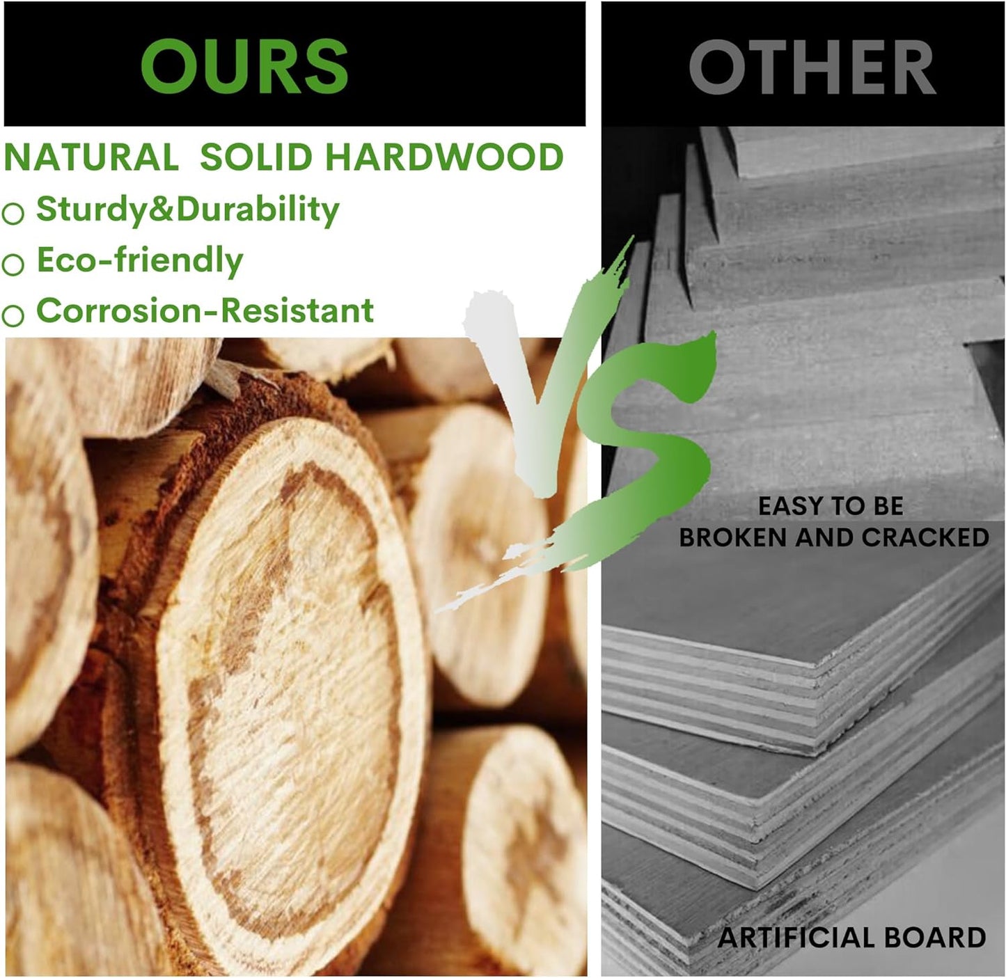 2-Panel Wooden Free Standing Foldable Dog Gate Indoor – Solid Hardwood 24" High, Step-Over Safety Pet Gate for Doorways, Stairs & Small Spaces - Indoor Use, White