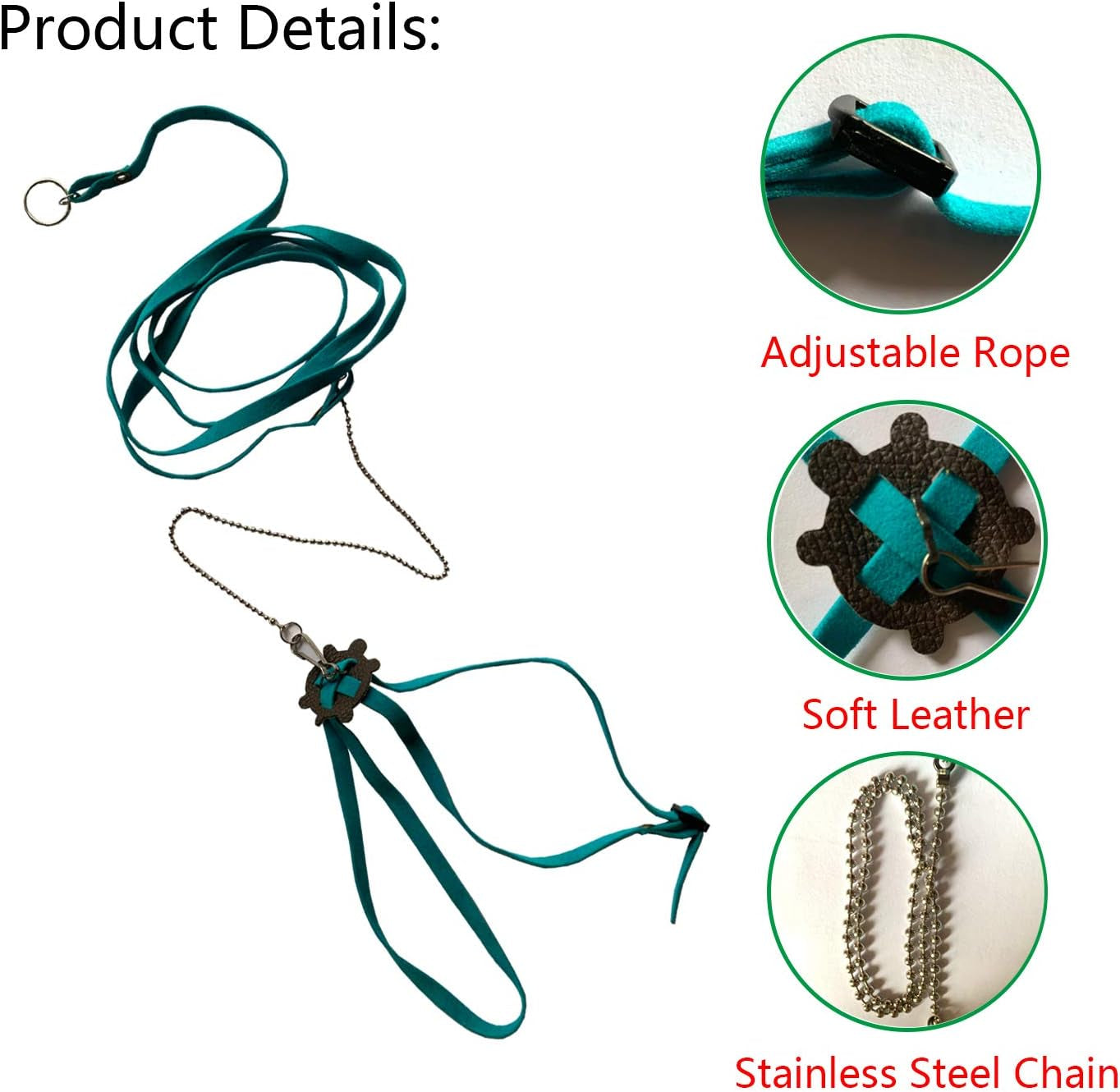 Turtle Leash Lizard Leash Tortoise Harness Strap Pet Collar Leash Tortoise Walking Lead Control Rope M