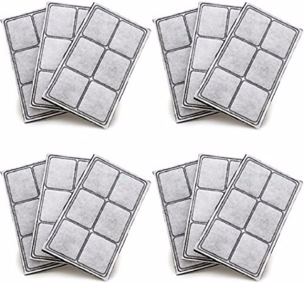 Premium Charcoal Water Filter Replacement Compatible with Drinkwell Platium Pet Fountain - 12 Packs