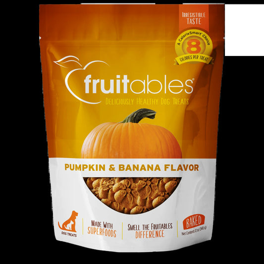 Baked Dog Treats – Pumpkin Treats for Dogs – Healthy Low Calorie Treats – Free of Wheat, Corn and Soy – Pumpkin and Banana – 12 Ounces