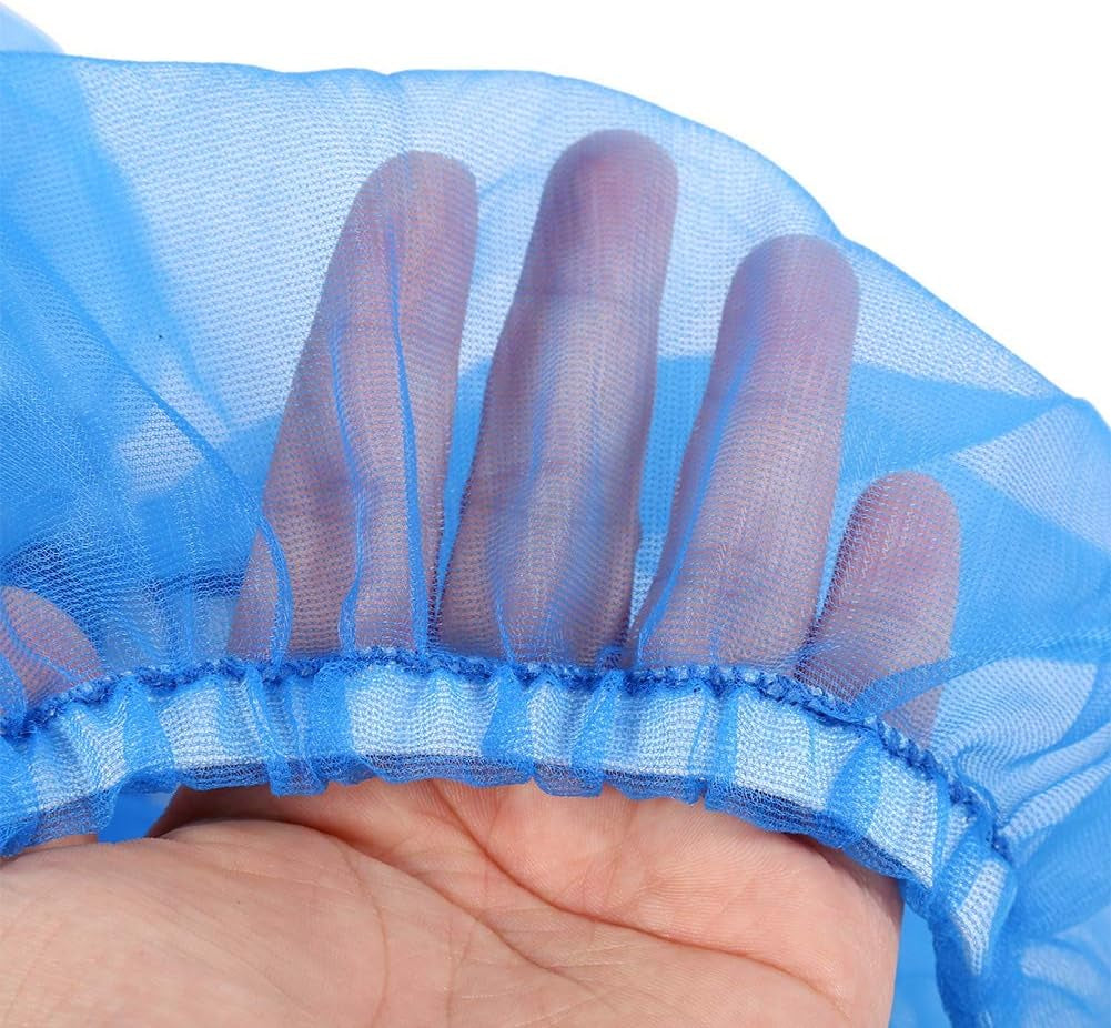 Bird Cage Cover Nylon Mesh Ventilated Skirt Seed Catcher for Pet Parrot Cage Accessories Blue